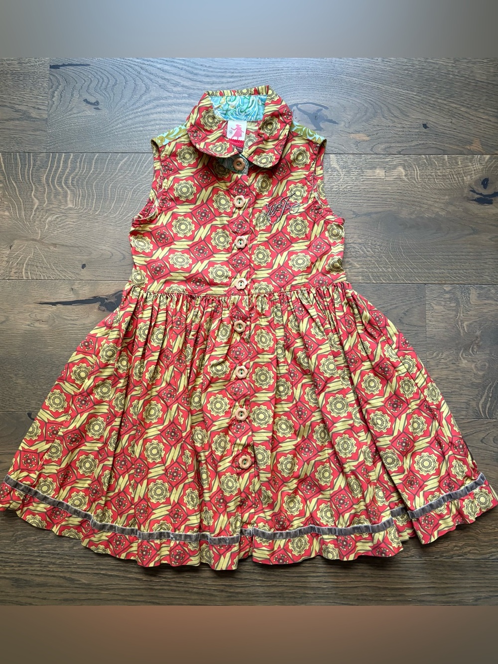 Matilda Jane Serendipity Collared Sleeveless Button Front Floral Dress Size 4